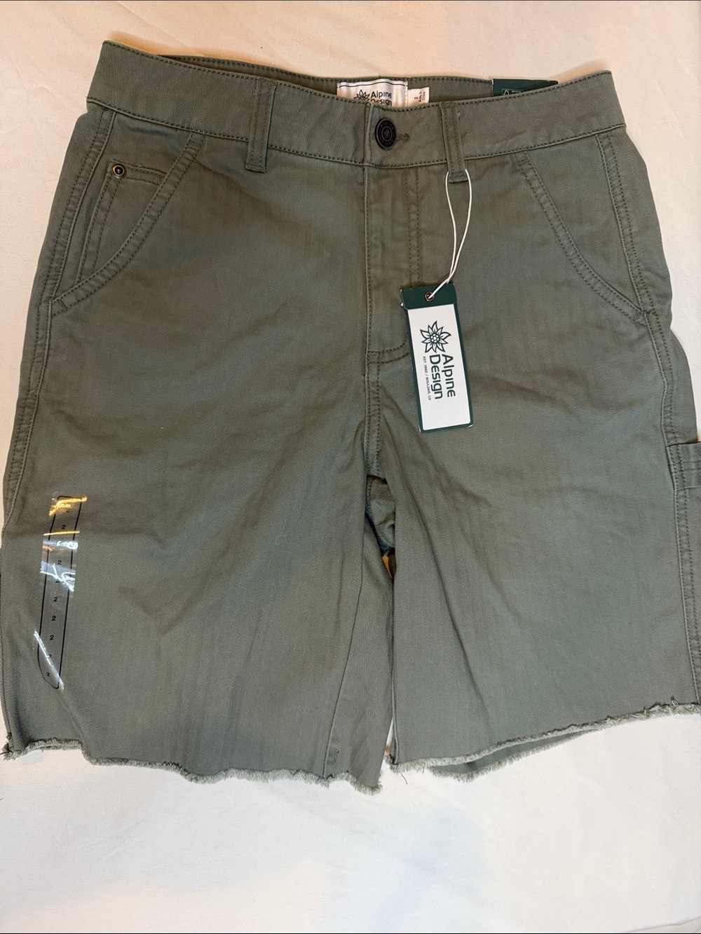 Alpine Design Olive Green Women's Cotton Bermuda Shorts